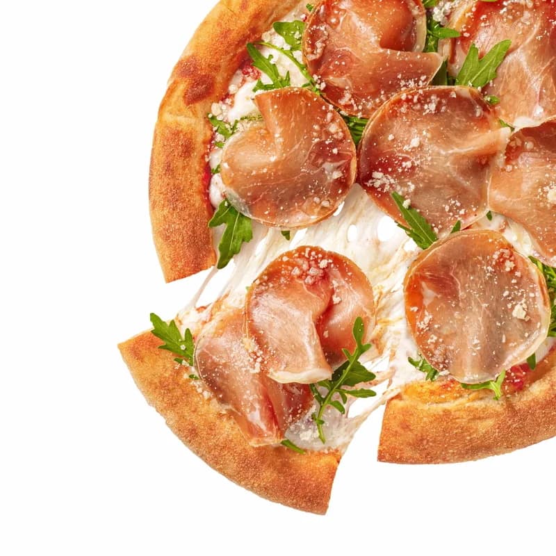С пармской ветчиной круглая