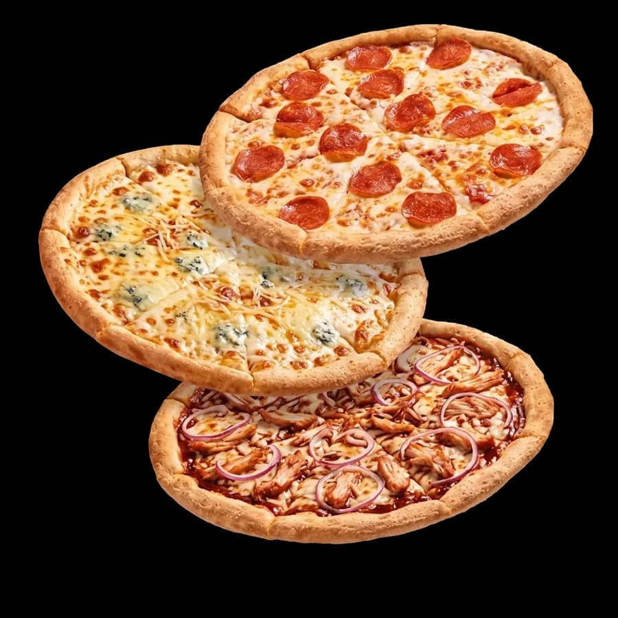 3 пиццы